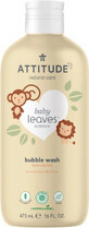 ATTITUDE Baby leaves foaming bath foam with pear juice flavor 1&#215;473 ml, foaming hand soap for babies