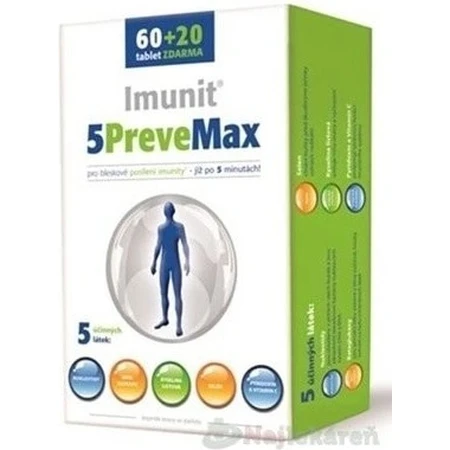 Imunit 5PreveMax 1×80 tbl, (con nucleótidos y betaglucano)