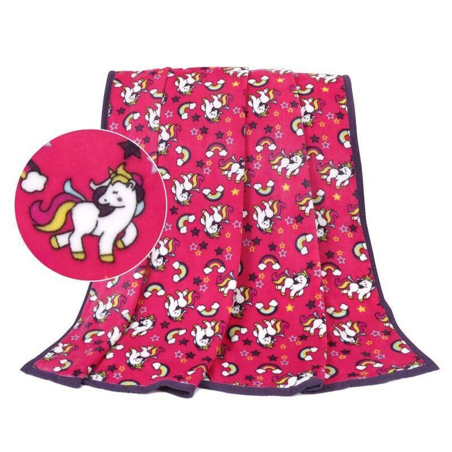 Baby blanket ELLA 1005/232 75x100cm pink unicorn 1×1 pc, baby blanket Baby blanket ELLA 1005/232 75x100cm pink unicorn 1×1 pc, baby blanket