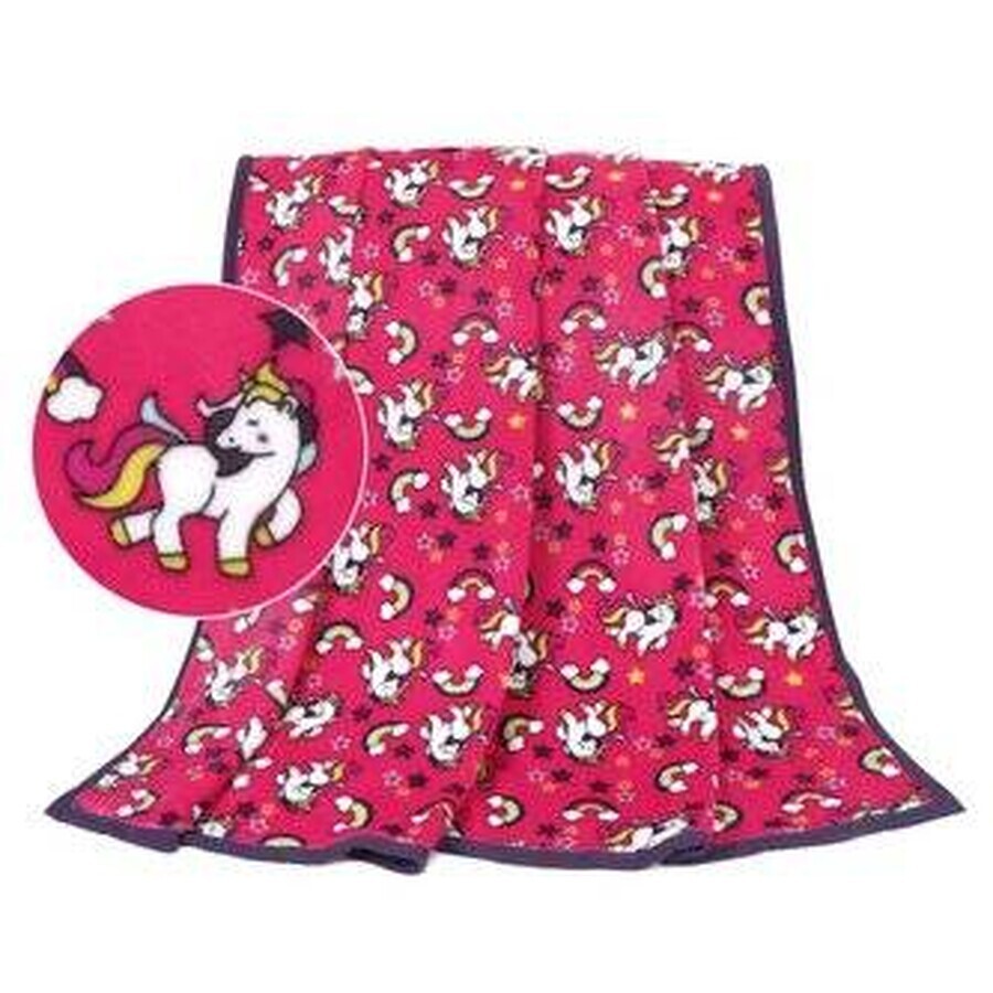Baby blanket ELLA 1005/232 75x100cm pink unicorn 1×1 pc, baby blanket Baby blanket ELLA 1005/232 75x100cm pink unicorn 1×1 pc, baby blanket
