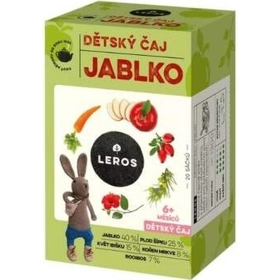 LEROS Té para niños - manzana 20×2 g, té