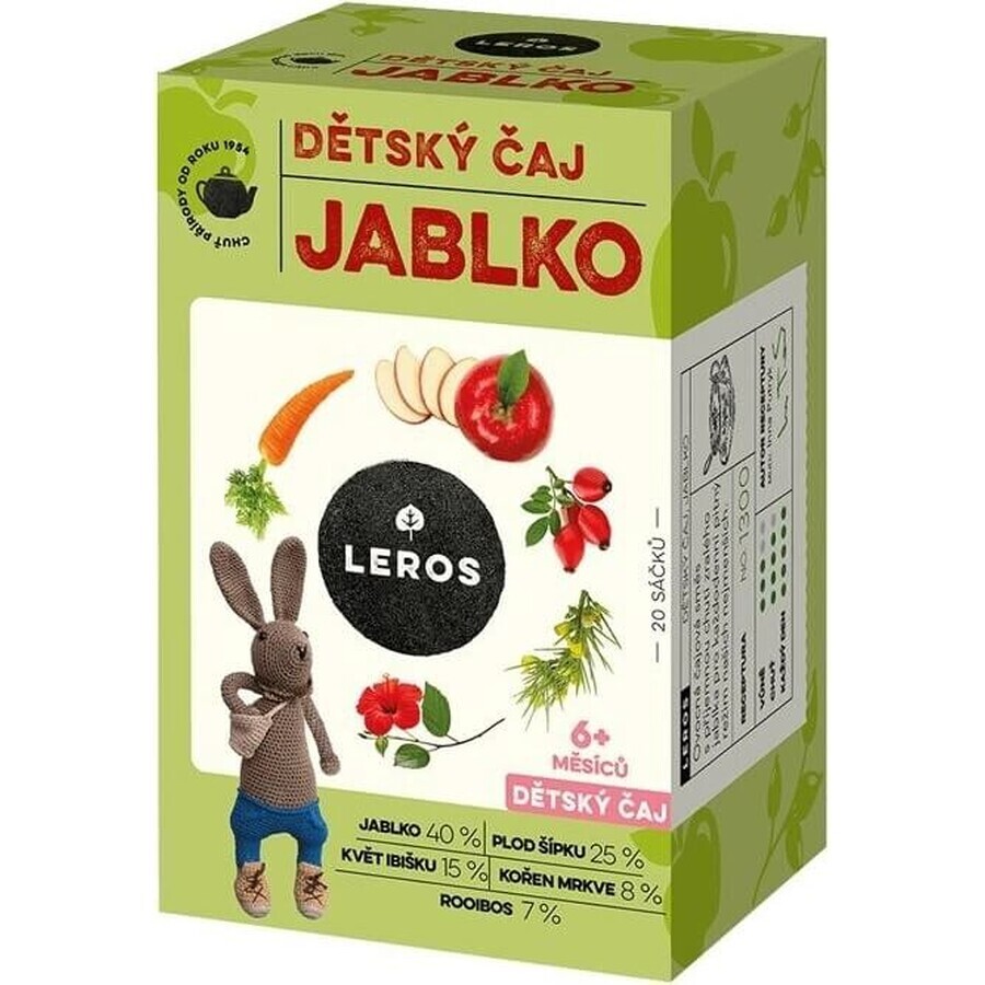 LEROS Té para niños - manzana 20×2 g, té