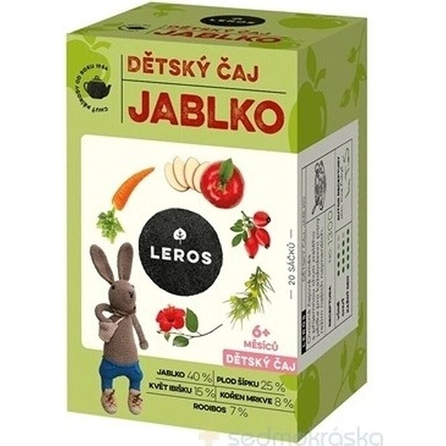 LEROS Té para niños - manzana 20×2 g, té