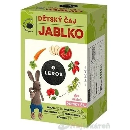 LEROS Té para niños - manzana 20×2 g, té
