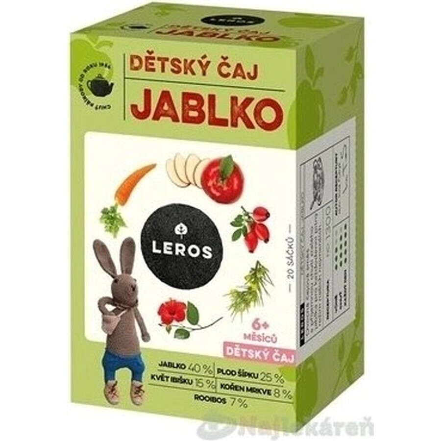 LEROS Té para niños - manzana 20×2 g, té
