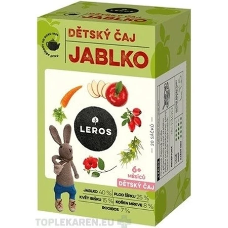 LEROS Té para niños - manzana 20×2 g, té