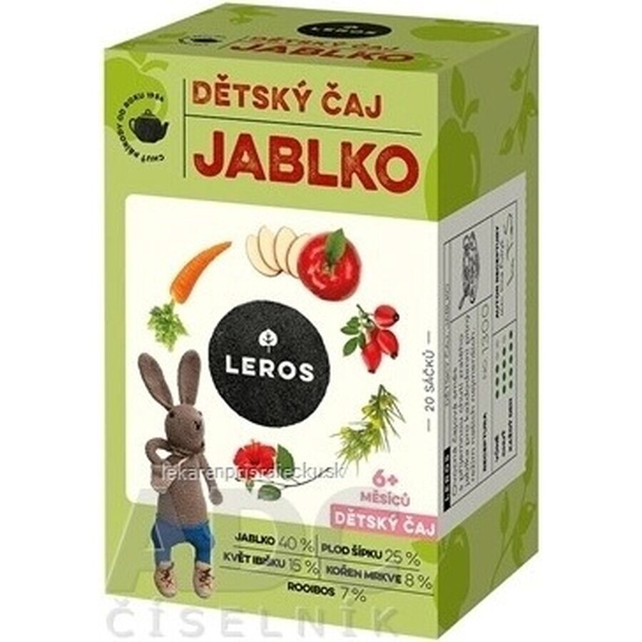 LEROS Té para niños - manzana 20×2 g, té
