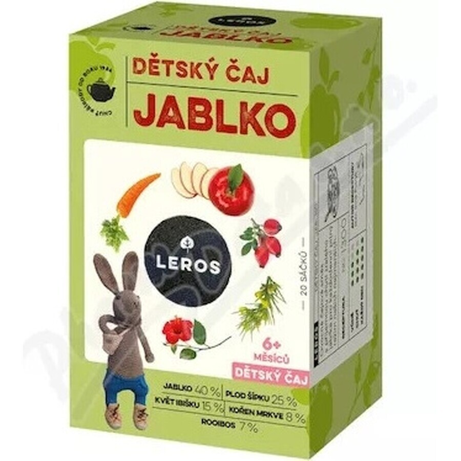 LEROS Té para niños - manzana 20×2 g, té
