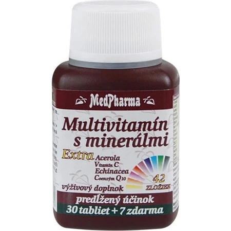 MedPharma MULTIVITAMIN MIT EXTRA EXTRA MINERALIEN 42 ZUTATEN 1 × 30 + 7 tbl gratis (37 Stück)