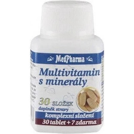 MedPharma MULTIVITAMIN MIT EXTRA EXTRA MINERALIEN 42 ZUTATEN 1 × 30 + 7 tbl gratis (37 Stück)