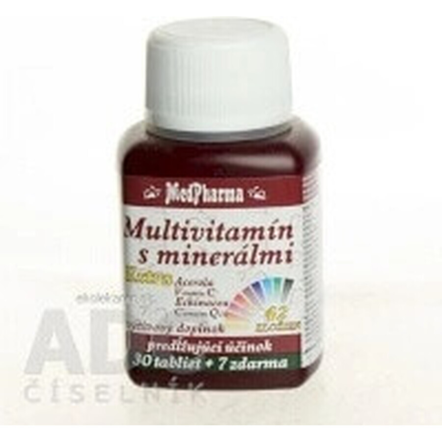 MedPharma MULTIVITAMINA CON MINERALI EXTRA 42 INGREDIENTI 1 × 30 + 7 tbl in omaggio (37 pz.)