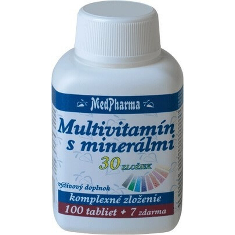 MedPharma MULTIVITAMINA CON MINERALI EXTRA 42 INGREDIENTI 1 × 30 + 7 tbl in omaggio (37 pz.)