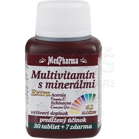 MedPharma MULTIVITAMIN MIT EXTRA EXTRA MINERALIEN 42 ZUTATEN 1 × 30 + 7 tbl gratis (37 Stück)