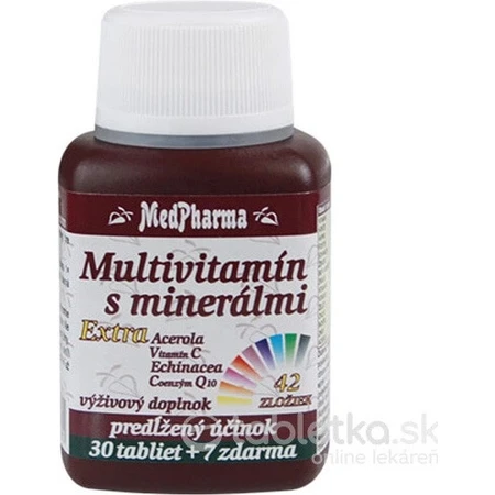 MedPharma MULTIVITAMIN MIT EXTRA EXTRA MINERALIEN 42 ZUTATEN 1 × 30 + 7 tbl gratis (37 Stück)
