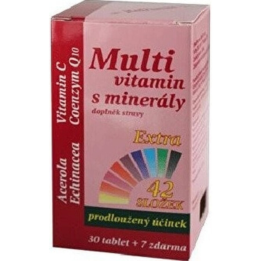 MedPharma MULTIVITAMINA CON MINERALI EXTRA 42 INGREDIENTI 1 × 30 + 7 tbl in omaggio (37 pz.)