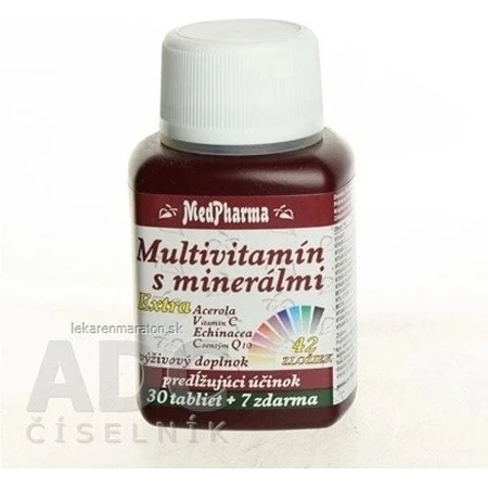 MedPharma MULTIVITAMIN MIT EXTRA EXTRA MINERALIEN 42 ZUTATEN 1 × 30 + 7 tbl gratis (37 Stück)