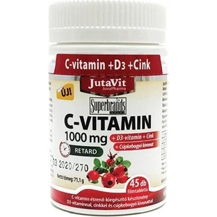 JutaVit Vitamina C 1000 mg con rosa mosqueta + vitamina D3 1×100 tbl, Vitamina C 1000 mg con rosa mosqueta + vitamina D3