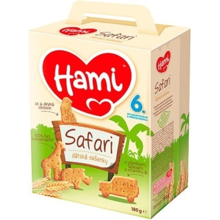 Galletas Hami Safari 1×180 g, a partir de 6 meses Galletas Hami Safari 1×180 g, a partir de 6 meses