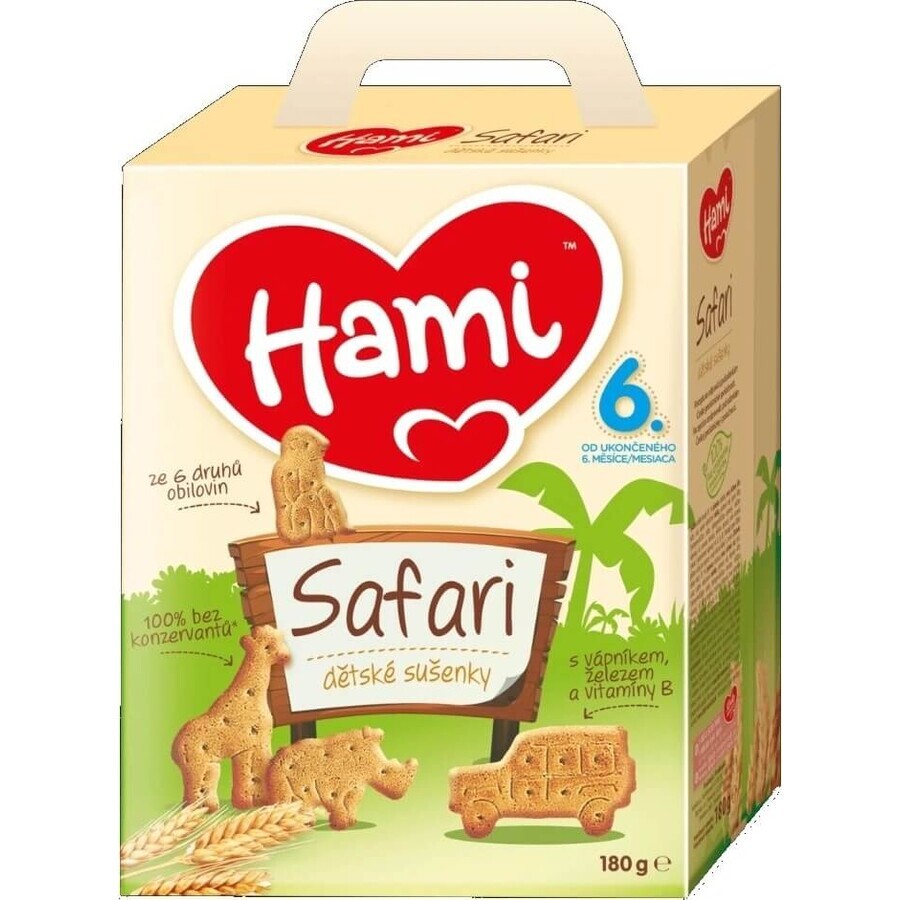 Galletas Hami Safari 1×180 g, a partir de 6 meses Galletas Hami Safari 1×180 g, a partir de 6 meses
