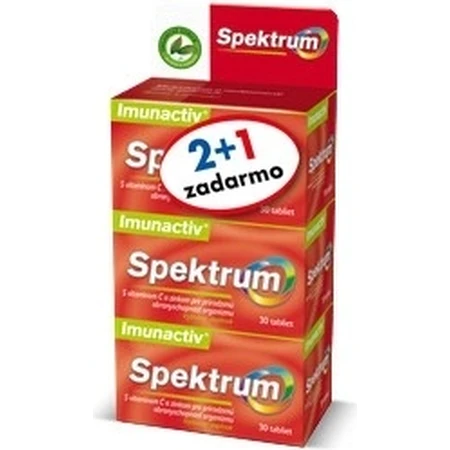 Spektrum Imunaktiv 90 tbl 2+1 Promo VB24 1x1 set, cómodo pack multivitamínico para la inmunidad