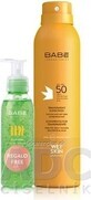 BAB&#201; SUN Sonnenschutzspray SPF 50 + Aloe vera Gel, 1x1 Set 1x200 + 90 ml, Sonnenschutzspray + Geschenk: k&#252;hlendes Gel