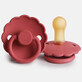 FRIGG Daisy rubber pacifier Scarlet, 0-6m 1&#215;1 pc, pacifier