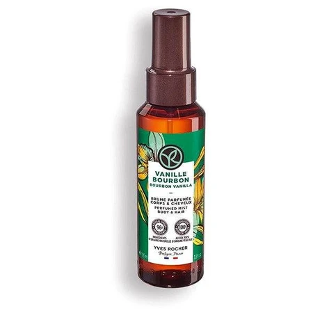 Yves Rocher Spray Perfumado para el Cuerpo y el Cabello Vainilla 1×100 ml, spray perfumado