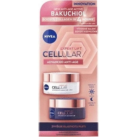 Nivea Day + Night Cream Cellular Expert Lift 2x50ml 1×2x50ml 1×2x50ml, crème pour la peau