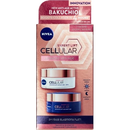 Nivea Day + Night Cream Cellular Expert Lift 2x50ml 1×2x50ml 1×2x50ml, crème pour la peau