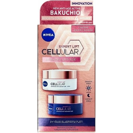 Nivea Day + Night Cream Cellular Expert Lift 2x50ml 1×2x50ml 1×2x50ml, crème pour la peau