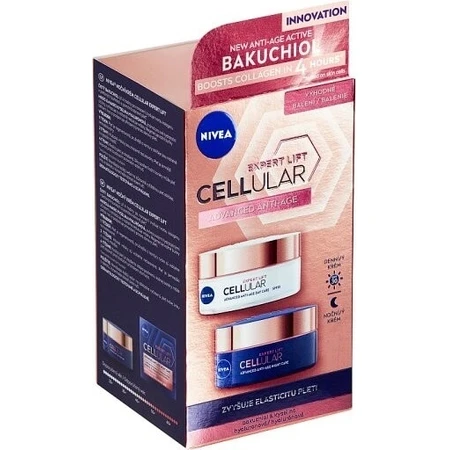 Nivea Day + Night Cream Cellular Expert Lift 2x50ml 1×2x50ml 1×2x50ml, crème pour la peau