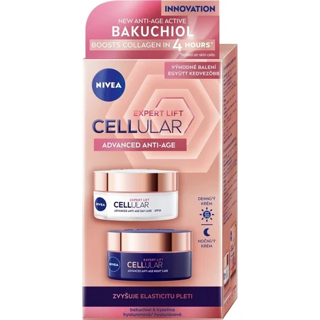 Nivea Day + Night Cream Cellular Expert Lift 2x50ml 1×2x50ml 1×2x50ml, crème pour la peau