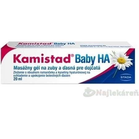 Kamistad Baby HA gel 20 ml 1×20 ml 1×20 ml, gel de massage dentaire