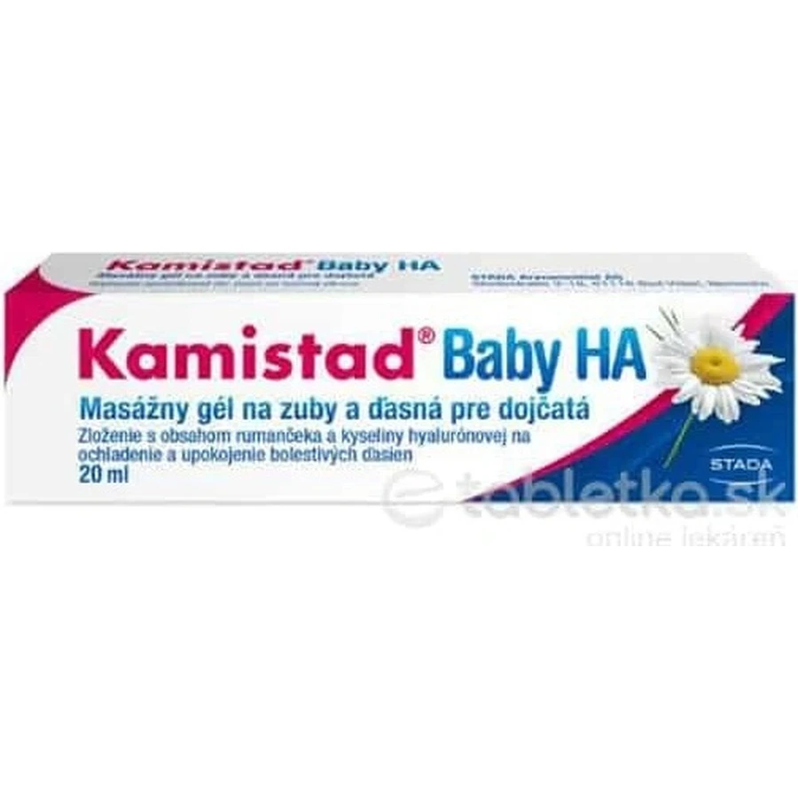 Kamistad Baby HA gel 20 ml 1×20 ml 1×20 ml, gel de massage dentaire