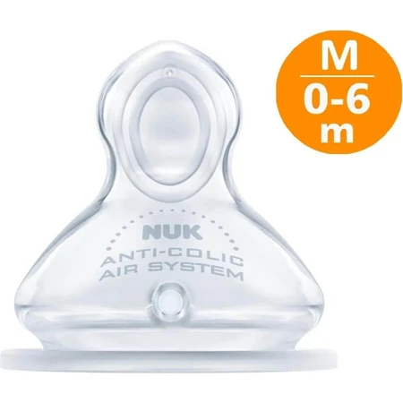 NUK Vaso biberón FC+, V1 silicona, anticólico 1×1 piezas, chupete