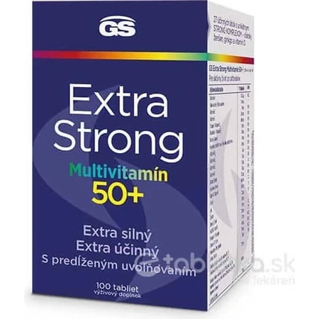 GS Extra Strong Multivitamin 50+, 100 tbl 1×100 tbl, suplemento nutricional