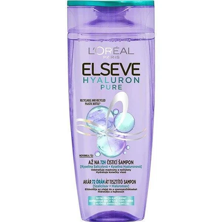 L'Oréal Paris Champú Elseve Hyaluron Pure, 250 ml 1×250 ml, champú