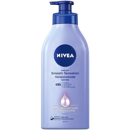 NIVEA Loción Corporal Cremosa Sensación Suave 625ml 1×625 ml, loción corporal