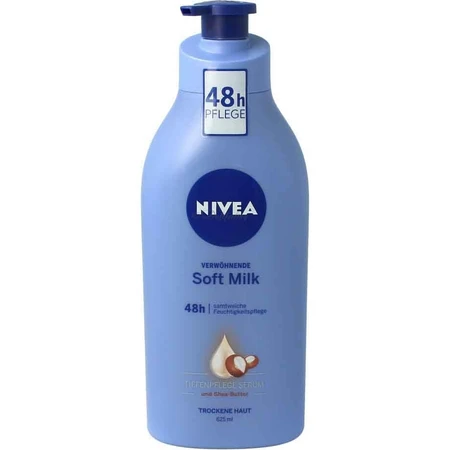 NIVEA Loción Corporal Cremosa Sensación Suave 625ml 1×625 ml, loción corporal