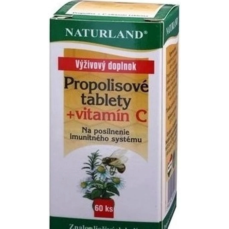 NATURLAND PROPOLIS TABLETTEN + VITAMIN C 1×60 tbl, Nahrungsergänzungsmittel
