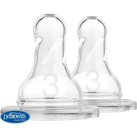 Dr.BROWN'S OPTIONS+ NIVEL 3 1×2, estrecho, pezones de silicona 6m+