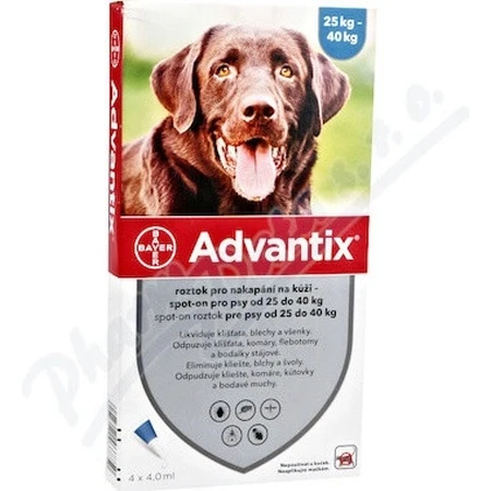 ADVANTIX SPOT-ON PES 4×4 ml, antiparasitic repellent preparation