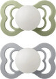 BIBS Supreme 2pcs 1&#215;1 pcs silicone BIBS Supreme 2pcs 1&#215;1 pcs - size 2, Sage Night / Cloud Night