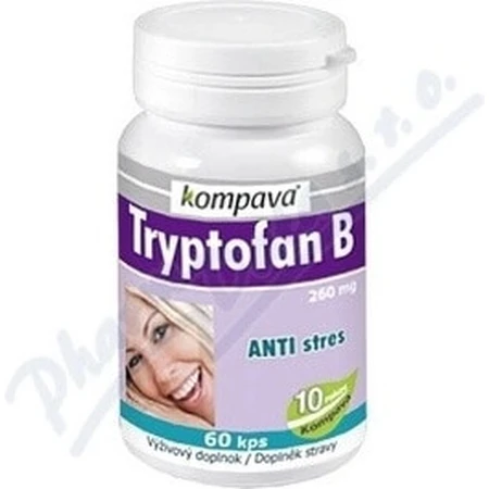 KOMPAVA TRYPTOFAN TRYPTOFAN B+ 500 mg 1×60 cps, complemento alimenticio