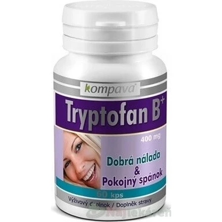 KOMPAVA TRYPTOFAN TRYPTOFAN B+ 500 mg 1×60 cps, complemento alimenticio