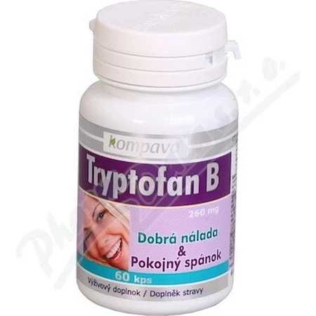 KOMPAVA TRYPTOFAN TRYPTOFAN B+ 500 mg 1×60 cps, complemento alimenticio
