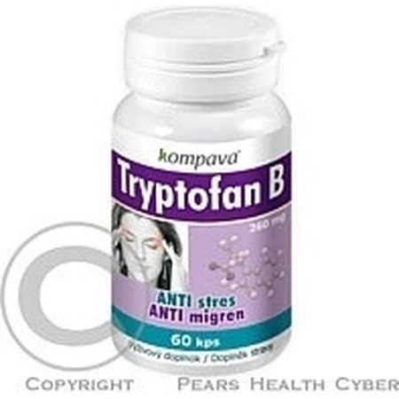 KOMPAVA TRYPTOFAN TRYPTOFAN B+ 500 mg 1×60 cps, complemento alimenticio