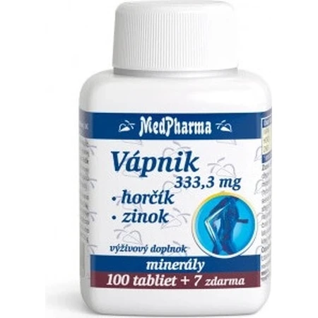 MedPharma CALCIO 333,3 mg + Magnesio + Zinc 1×37 tbl, calcio + magnesio + zinc