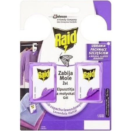 Raid mottengel lavendel 1×2 stuks, tegen motten