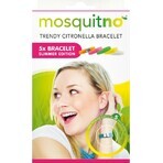 MosquitNo Summer bracelet with citronella scent-releasing clasp, adjustable size 1×5 pcs, mosquito bracelets